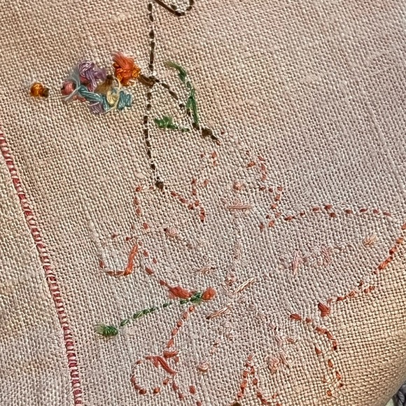 Vintage Upcycled Set Of 5 Linen Tea Towels - Picture 14 of 16